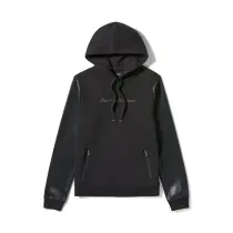 【Women’ｓ】フェイクレザースリーブプルオーバーパーカー （ハーレーブラック）