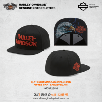 Harley-Davidson® Lightning Eagle Panhead Fitted Cap - Harley Black