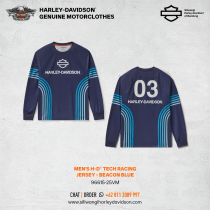 Men's H-D® TECH Racing Jersey - Beacon Blue