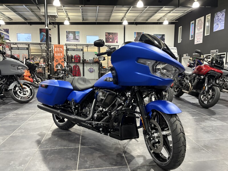 2026 Road Glide in Aurora Blue Denim/BLK finish
