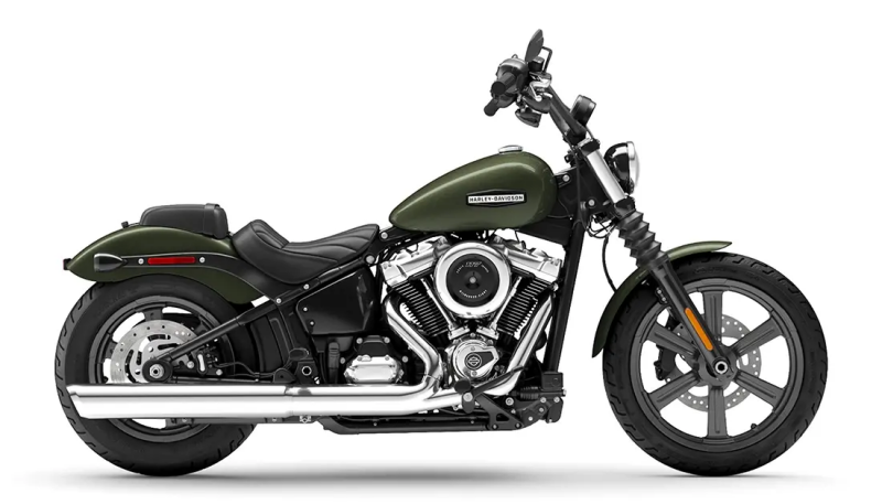 2026 Harley-Davidson® Street Bob® Olive Steel Metallic Chrome Cast Wheels