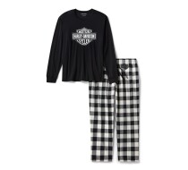 Men's Bar & Shield Buffalo Check Pajama Set