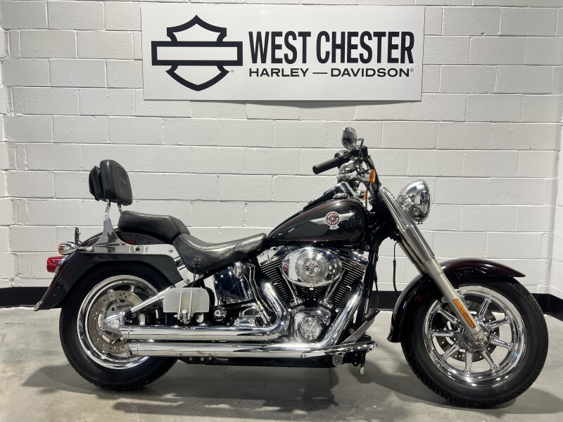 2005 Harley-Davidson® Fat Boy® Two-Tone Black Cherry Pearl and Black Pearl FLSTFI