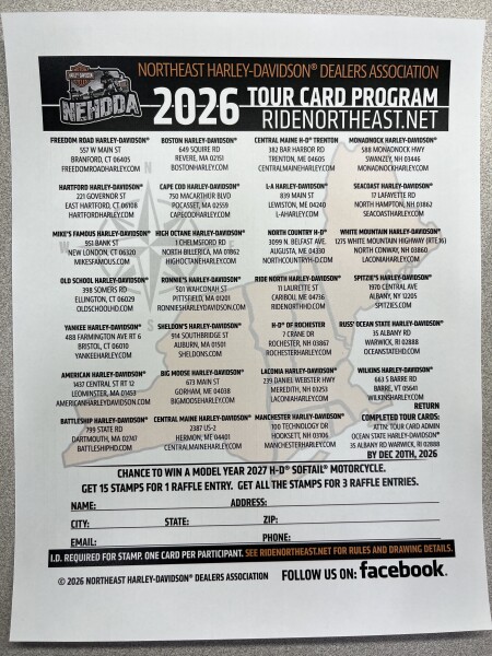 2026 TOUR CARD PROGRAM
