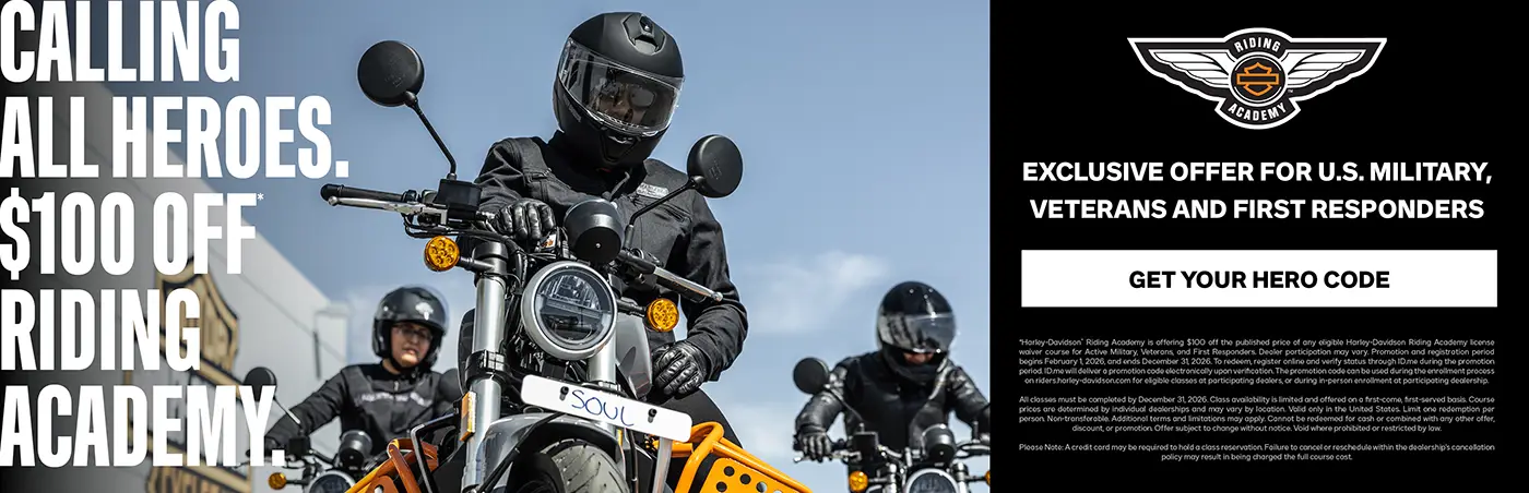 image of harley davidson motorcycle class in progress