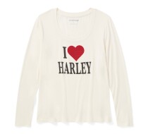 Women's Bling I Love Harley Long Sleeve Tee