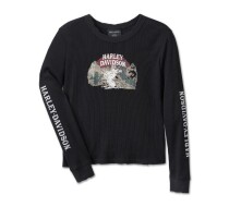 レディース カウガールグラフィックロングスリーブTシャツ