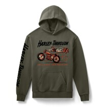 【Men's】H-D ノック・ア・パンツ・オフ プルオーバー フリースフーディー（パーカー）