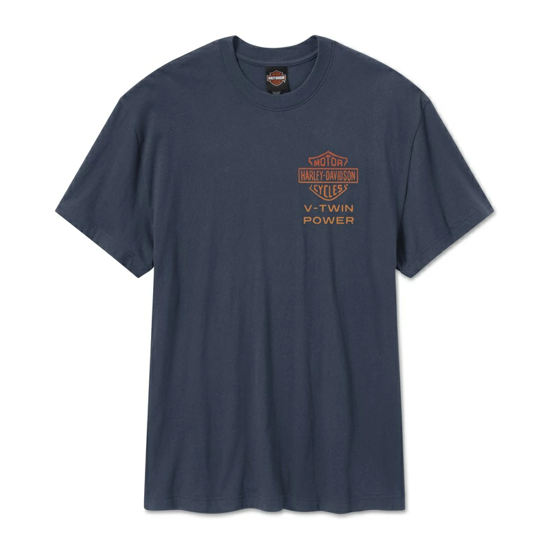 【Men's】HARLEY-DAVIDSON 純正（ハーレーダビッドソン）メンズ HD エンジン ツインズ 半袖 Tシャツ