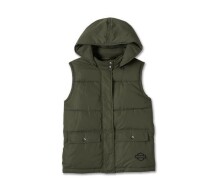 レディース バー＆シールドキルティングベスト