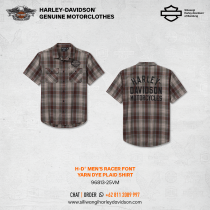 Men's Racer Font Yarn Dye Plaid Shirt