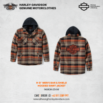 Men's Bar & Shield Hooded Shirt Jacket