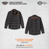 Men's H-D TECH Coolmax Long Sleeve Plaid Shirt