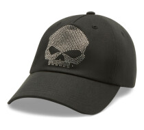 Ženska kapa Willie G Bling Skull Ballcap - Harley Black