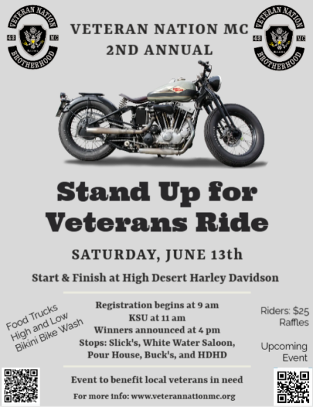 STAND UP FOR VETERANS RIDE