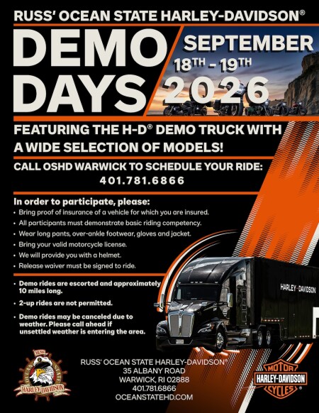Demo Days with the Harley-Davidson® Demo Truck