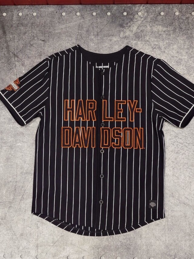 BASEBALL JERSEY-KNIT,BLACK/W | Harley-Davidson® 知立