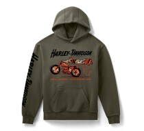 メンズ H-D®ノックユアパンツオフプルオーバーフリースパーカー