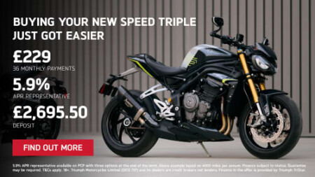 SPEED TRIPLE 1200 RS - NOW AVAILABLE ON 5.9% APR REPRESENTATIVE