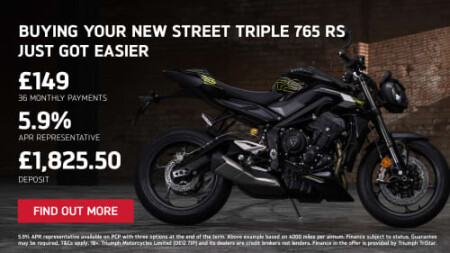 STREET TRIPLE 765 RS - NOW AVAILABLE ON 5.9% APR REPRESENTATIVE
