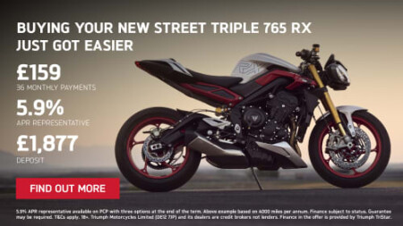 STREET TRIPLE 765 RX - NOW AVAILABLE ON 5.9% APR REPRESENTATIVE