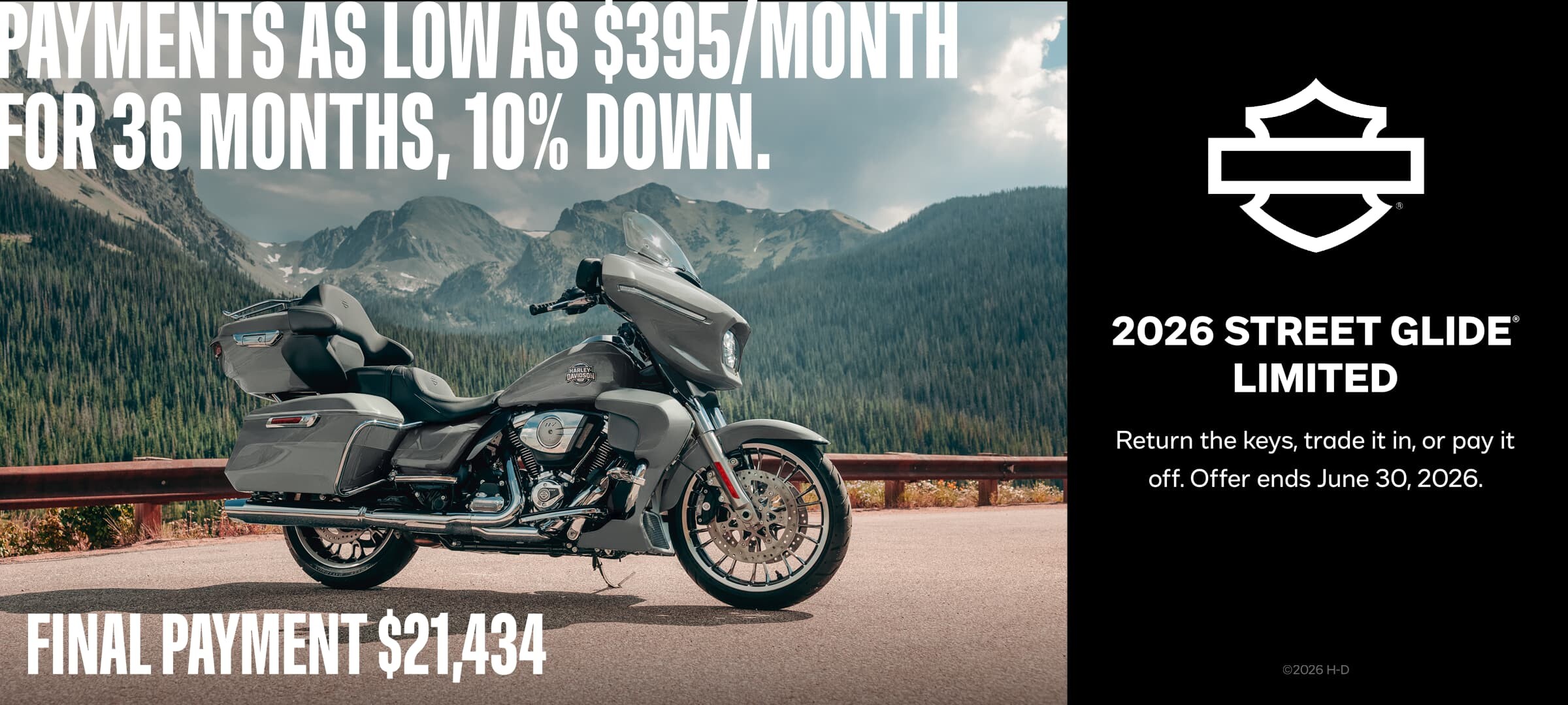 Ride out from $395/mo. for 36 mos. & 10% down. | Wild West Harley