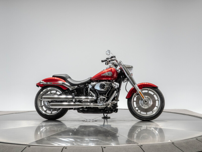 New 2026 Harley-Davidson FLFB Softail Fat Boy in Brilliant Red with 10 miles