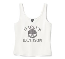 Women's Willie G Skull Bling Tank - Cloud Dancer
