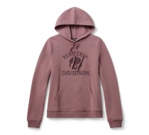 Women's Willie G Skull Bling PO Hoodie - Nostalgia Rose