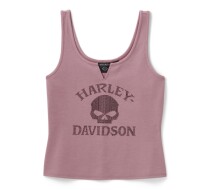 Women's Willie G Skull Bling Tank - Nostalgia Rose