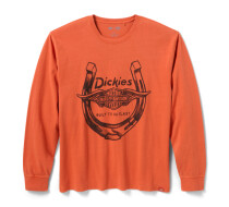 H-D X DICKIES コラボ・ ウィングドホースシュー長袖T＃96088-26VM ビンテージオレンジ