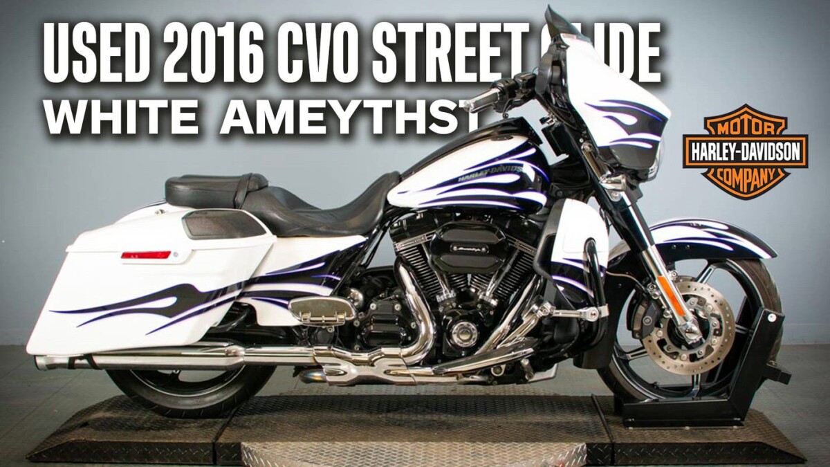 Used 2016 White Amethyst and Licorice Black Flame Harley-Davidson