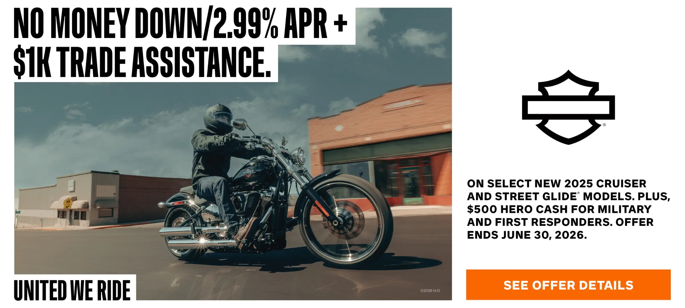 No Money Down/2.99% APR + $1K Trade Assistance