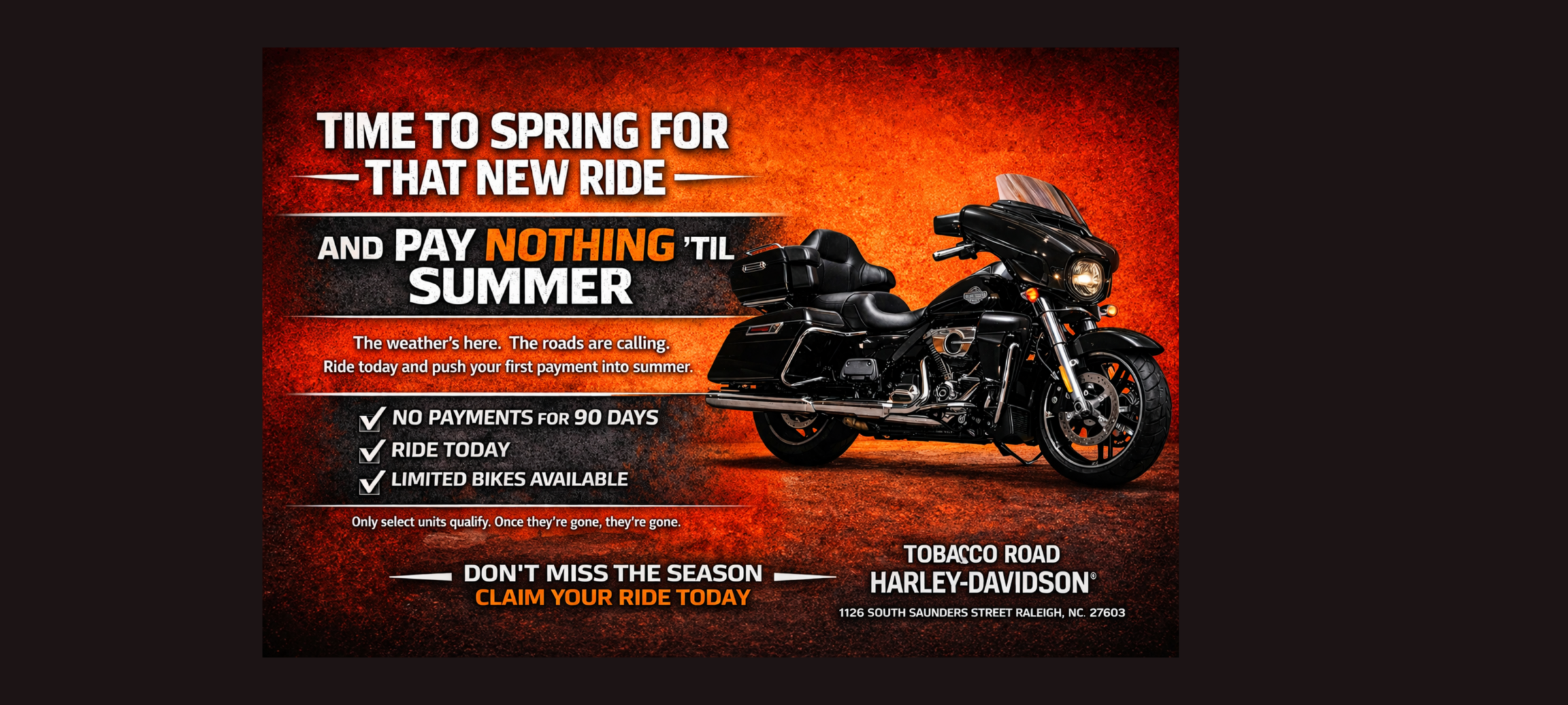 New & Used Harley-Davidson® Dealership in Raleigh, NC | Tobacco Road Harley- Davidson®