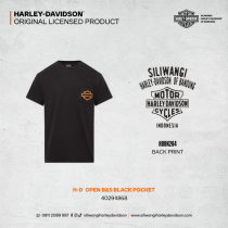 H-D OPEN B&S BLACK POCKET