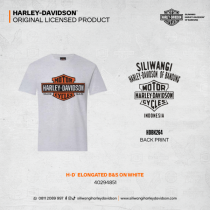 H-D ELONGATED B&S ON WHITE