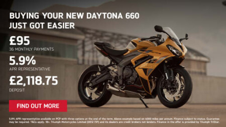 DAYTONA 660 - NOW AVAILABLE ON 5.9% APR REPRESENTATIVE