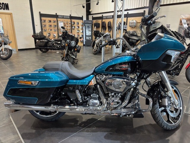 Teal Thunder and Black Road Glide