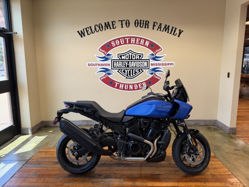 2026 Harley-Davidson® Pan America® 1250 ST Aurora Blue Denim Black Trim