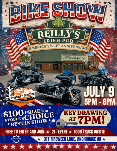 Motorcycle Show & Key Drawing at Reilly's Irish Pub