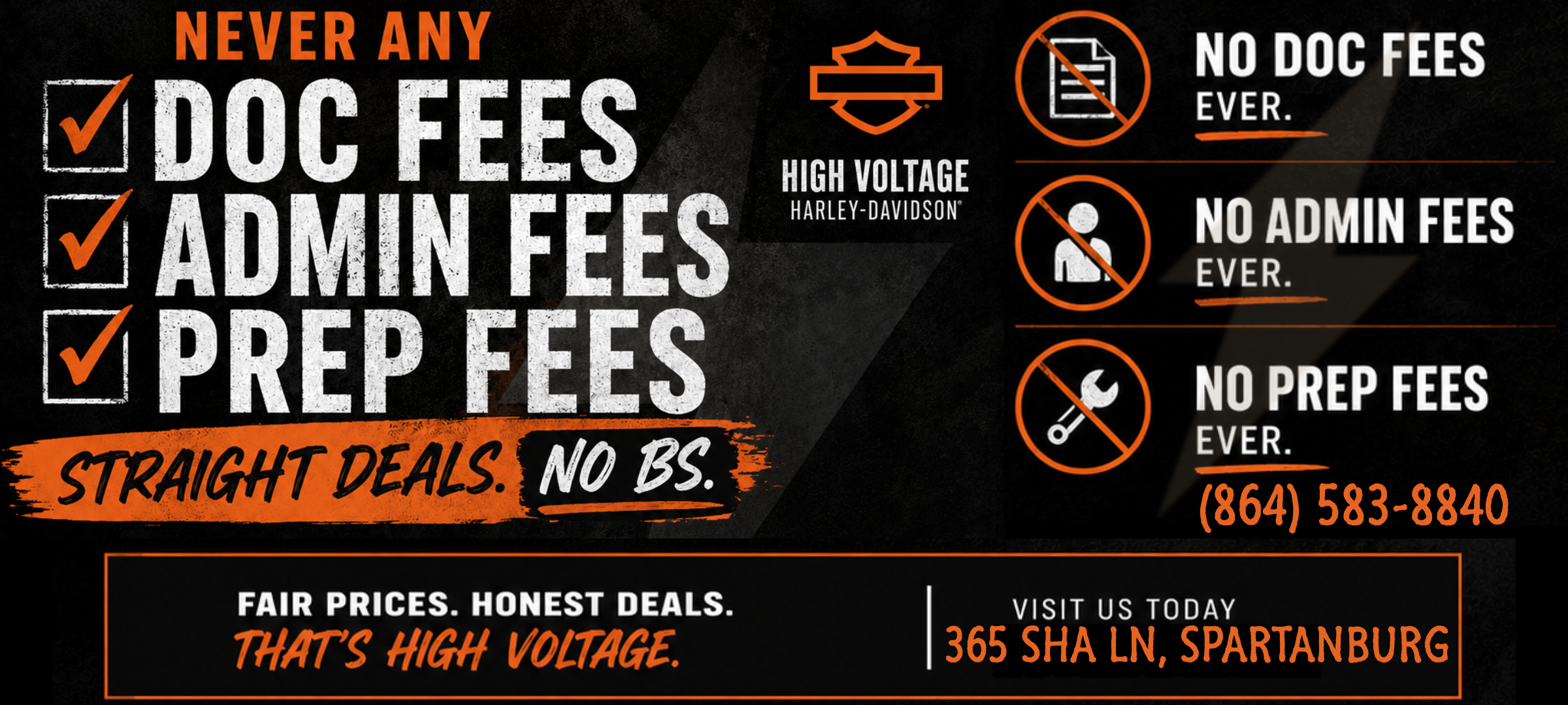 no fees 