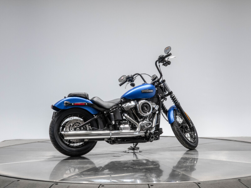 2026 Harley-Davidson FXBB Softail Street Bob in Aurora Blue Denim with Laced Wheels with 10 miles