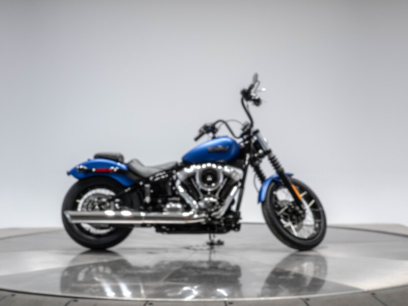 2026 Harley-Davidson FXBB Softail Street Bob in Aurora Blue Denim with Laced Wheels with 10 miles