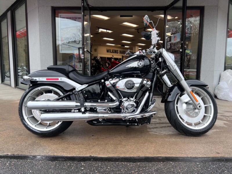 New 2026 Harley-Davidson FLFB Fat Boy in Vivid Black with 10 miles