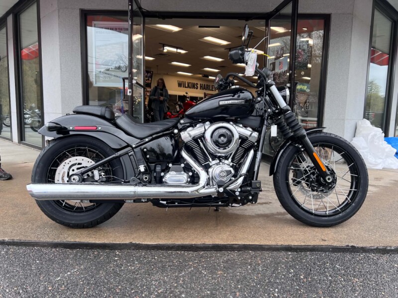 New 2026 Harley-Davidson FXBB Softail Street Bob in Vivid Black with Laced Wheels with 10 miles