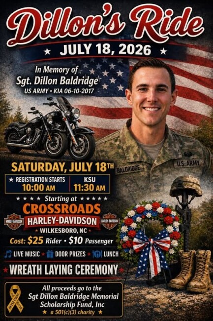 Dillon's Ride in Memory of Sgt. Dillon Baldridge