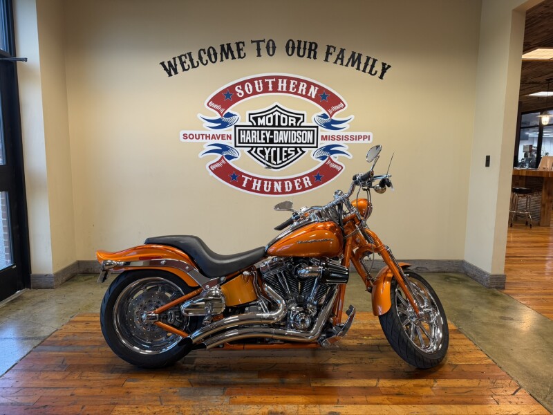 2008 Harley-Davidson® Screamin’ Eagle Softail Springer Inferno Orange with Fireburst Flames