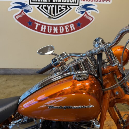 2008 Harley-Davidson® Screamin’ Eagle Softail Springer Inferno Orange with Fireburst Flames thumb 3