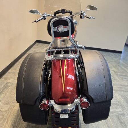 2014 Harley-Davidson® CVO™ Softail® Deluxe Crimson Sunglo/Ruby Flake  FLSTNSE thumb 2