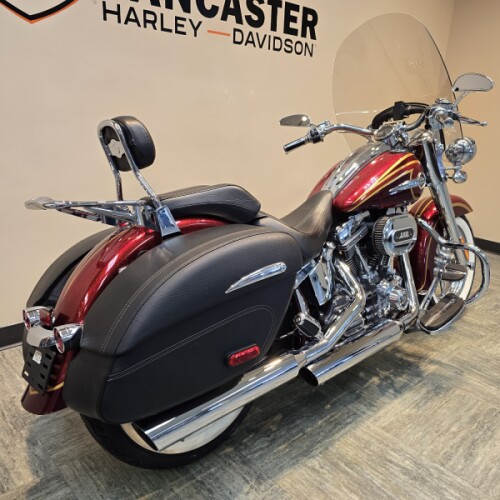 2014 Harley-Davidson® CVO™ Softail® Deluxe Crimson Sunglo/Ruby Flake  FLSTNSE thumb 3